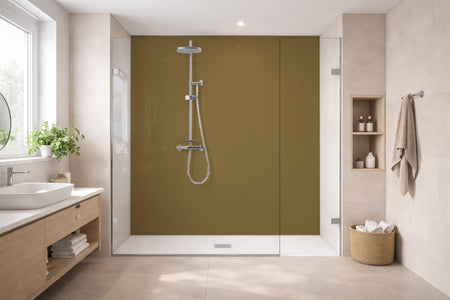 Toilettenrückwand Einfarbig RAL 8000 Grünbraun