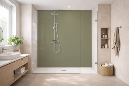 Toilettenrückwand Einfarbig RAL 7034 Gelbgrau