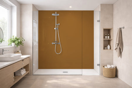 Toilettenrückwand Einfarbig RAL 8001 Ockerbraun