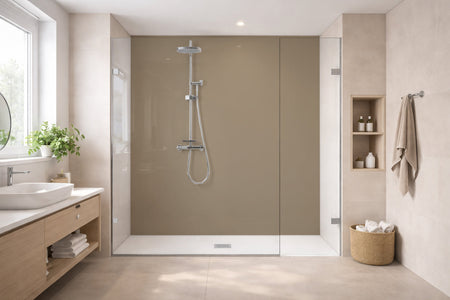 Toilettenrückwand Einfarbig RAL 1019 Graubeige