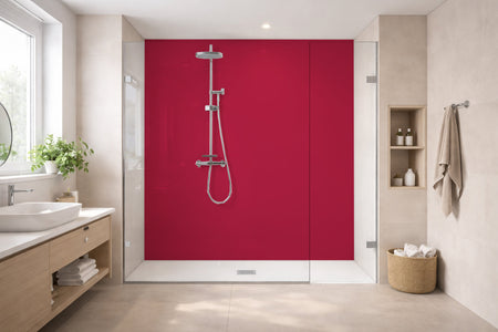Toilettenrückwand Einfarbig RAL 3027 Himbeerrot