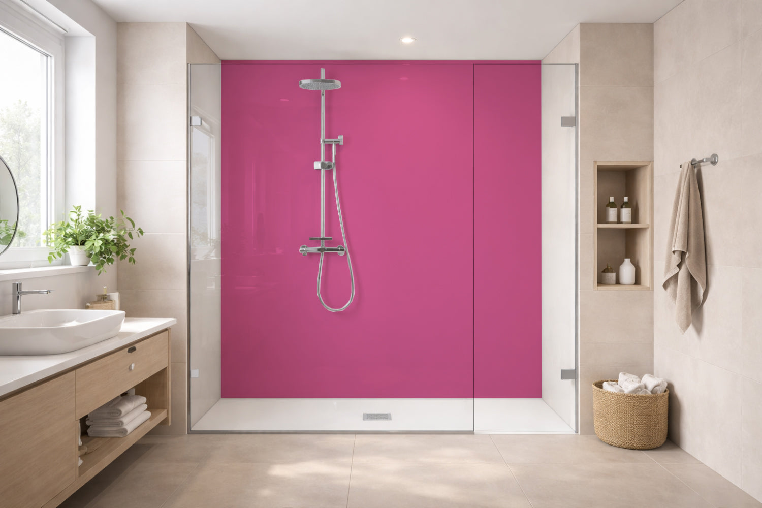 Toilettenrückwand Einfarbig RAL 4003 Erikaviolett
