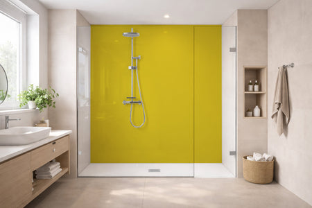 Toilettenrückwand Einfarbig RAL 1012 Zitronengelb