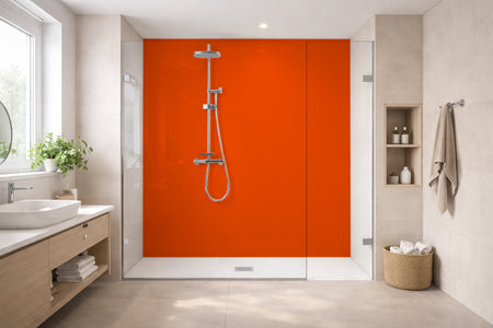 Toilettenrückwand Einfarbig RAL 2008 Hellrotorange