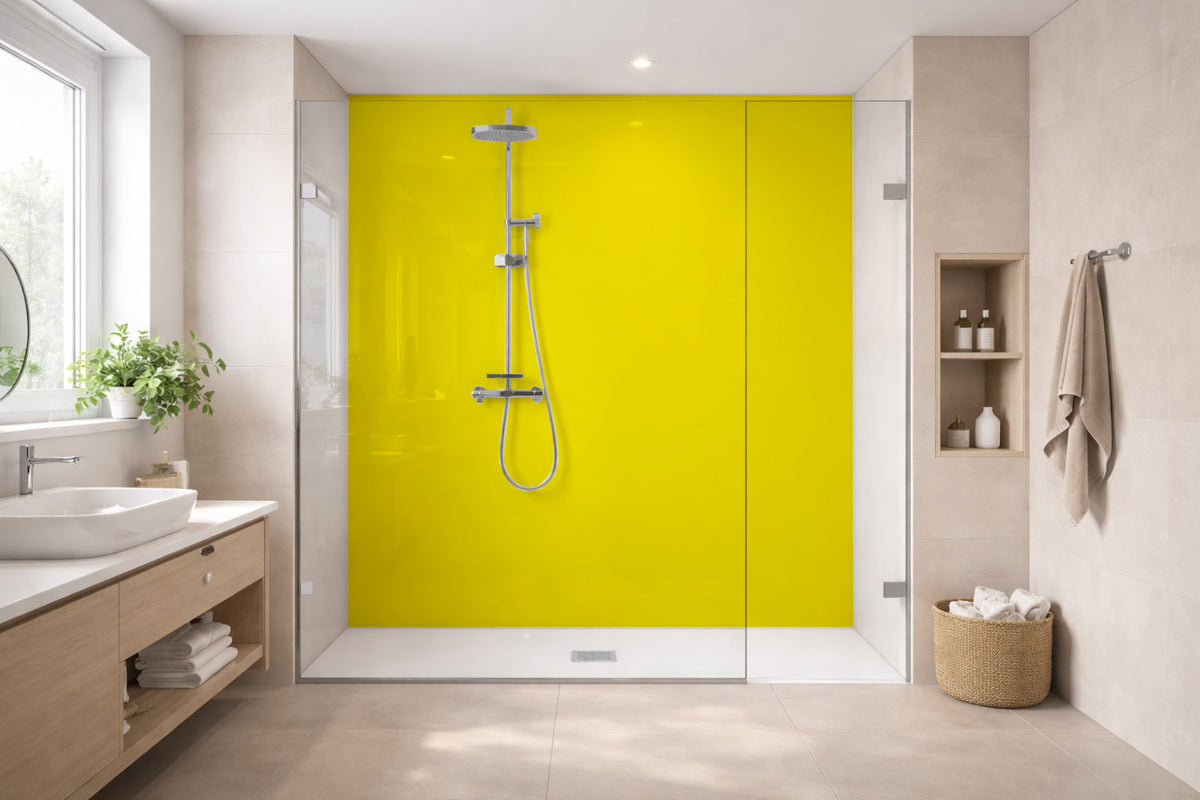 Toilettenrückwand Einfarbig RAL 1018 Zinkgelb