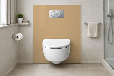 Toilettenrückwand Einfarbig #D0B083 RAL 1001 (Beige)