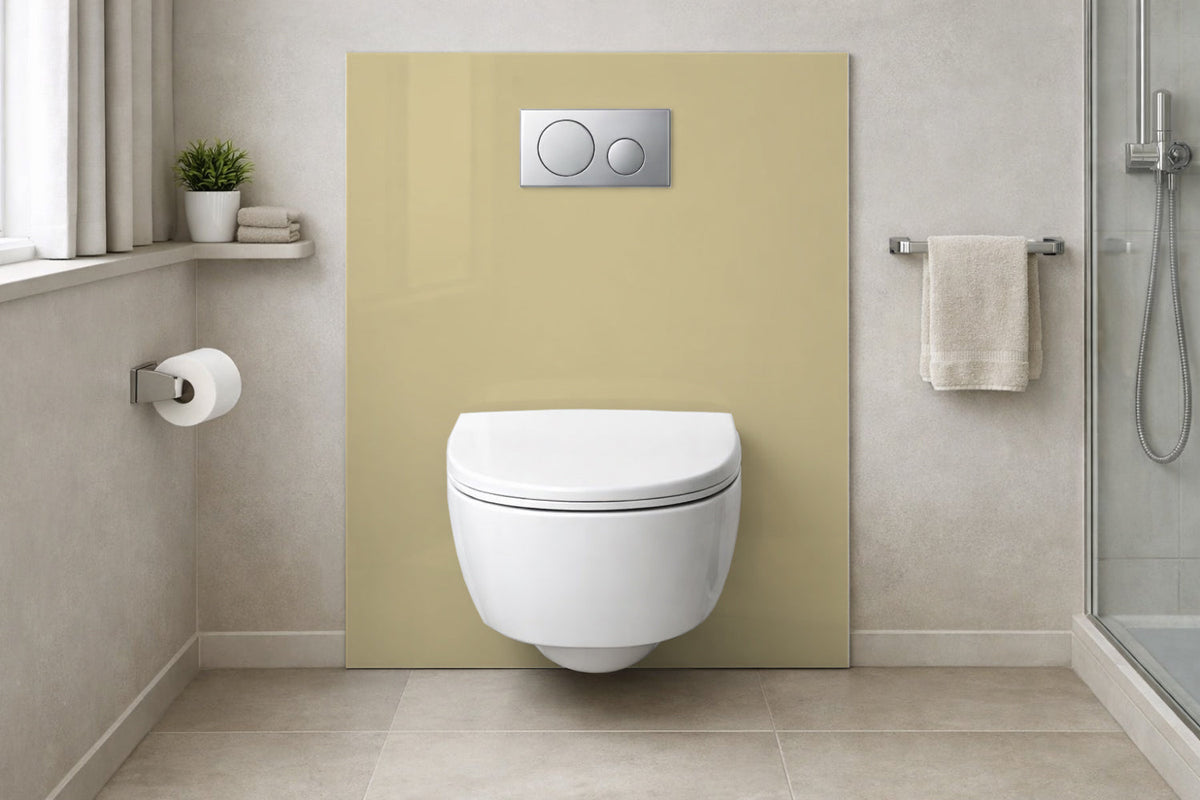 Toilettenrückwand Einfarbig #D6C89A RAL 1002 (Sandgelb)