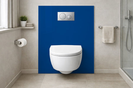 Toilettenrückwand Einfarbig RAL 5005 (Signalblau)