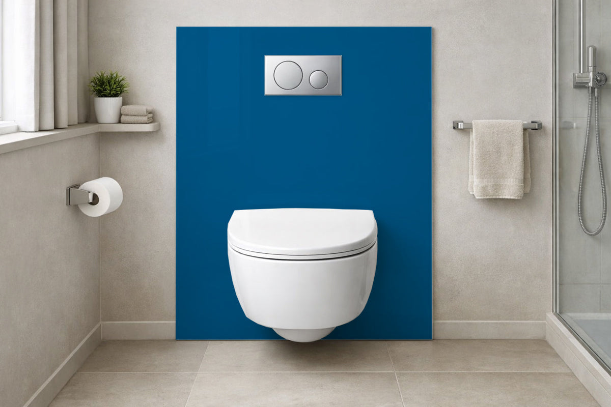 Toilettenrückwand Einfarbig RAL 5017 (Verkehrsblau)