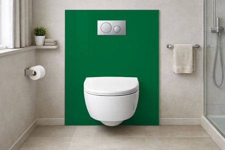 Toilettenrückwand Einfarbig RAL 6029 (Minzgrün)