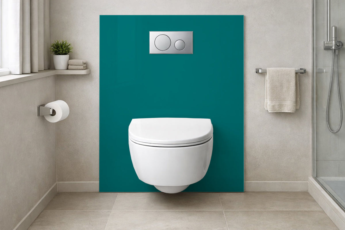 Toilettenrückwand Einfarbig RAL 5021 (Wasserblau)