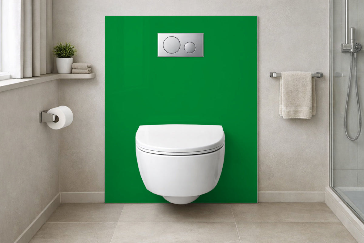 Toilettenrückwand Einfarbig RAL 6024 Verkehrsgrün