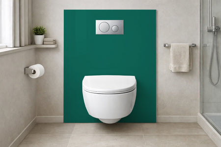 Toilettenrückwand Einfarbig RAL 6036 Perlopalgrün