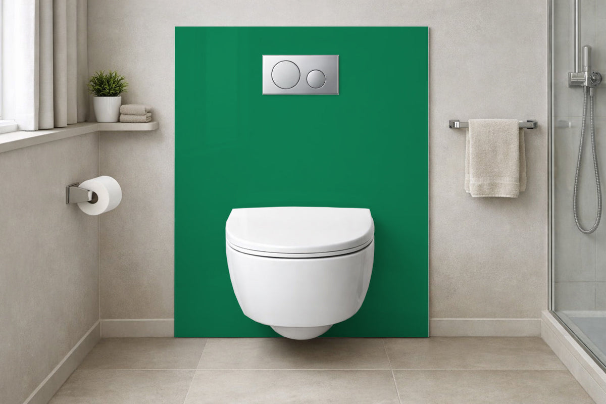 Toilettenrückwand Einfarbig RAL 6032 Signalgrün
