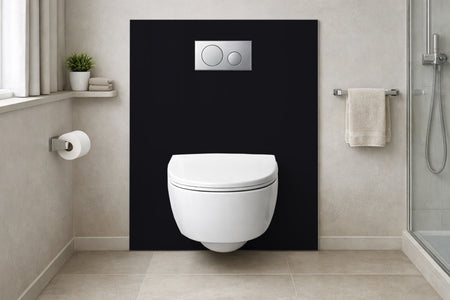 Toilettenrückwand Einfarbig RAL 5004 Schwarzblau