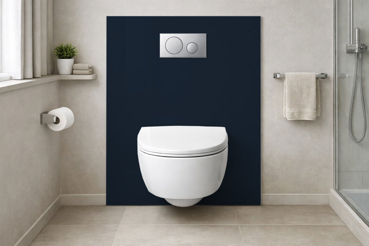 Toilettenrückwand Einfarbig RAL 5011 Stahlblau