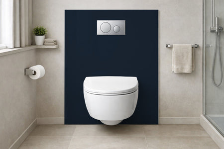 Toilettenrückwand Einfarbig RAL 5011 Stahlblau