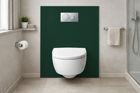 Toilettenrückwand Einfarbig RAL 6035 Perltannengrün