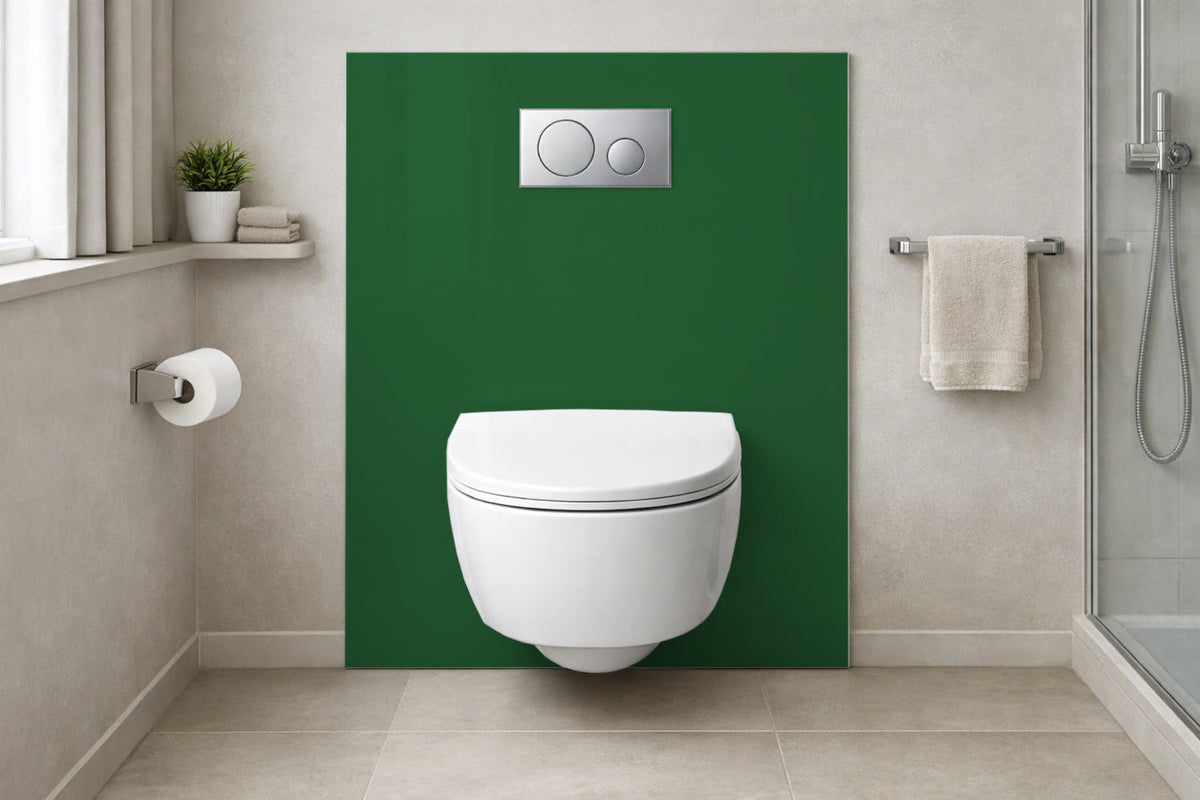 Toilettenrückwand Einfarbig RAL 6002 Laubgrün