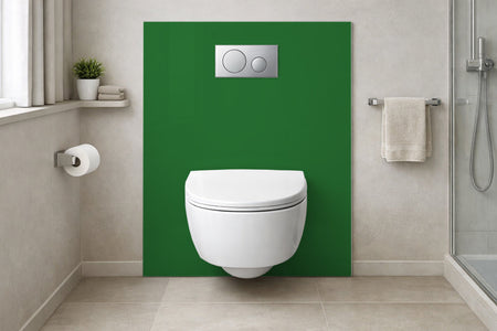 Toilettenrückwand Einfarbig RAL 6001 Smaragdgrün