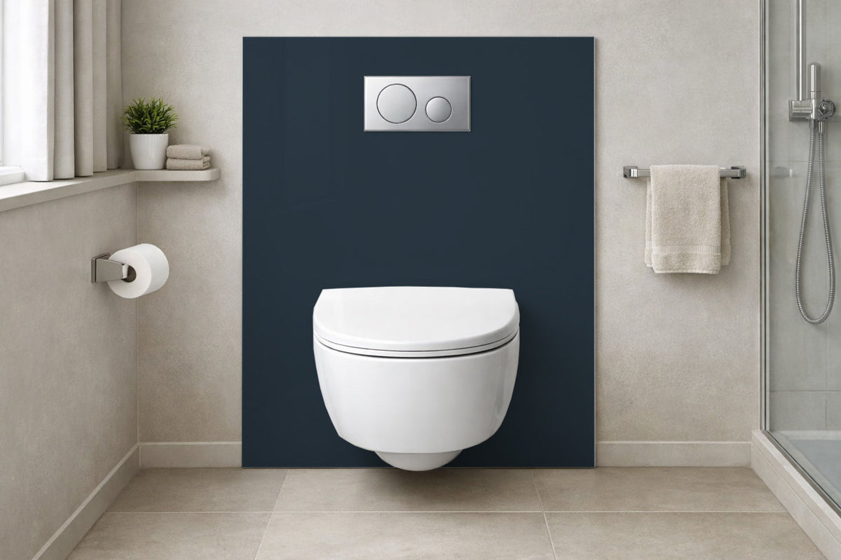 Toilettenrückwand Einfarbig RAL 5008 Graublau