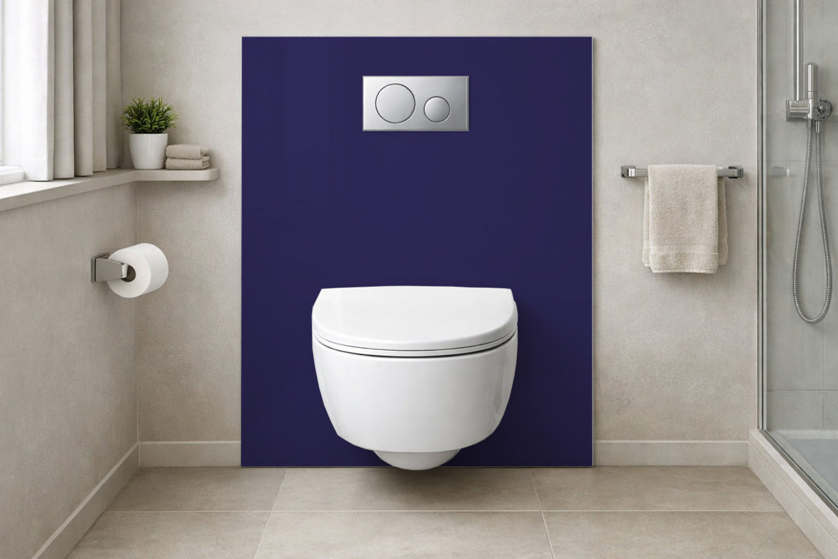 Toilettenrückwand Einfarbig RAL 5022 Nachtblau