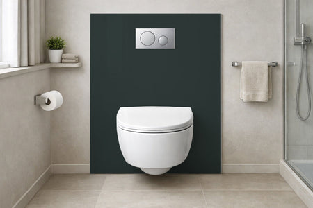 Toilettenrückwand Einfarbig RAL 6012 Schwarzgrün