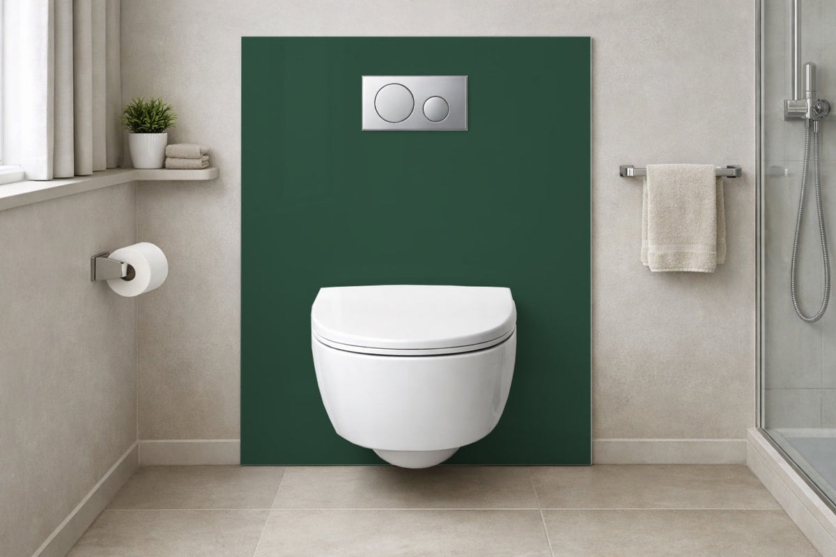 Toilettenrückwand Einfarbig RAL 6028 Kieferngrün