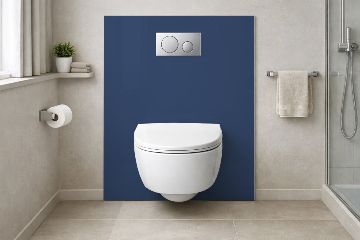 Toilettenrückwand Einfarbig RAL 5000 Violettblau