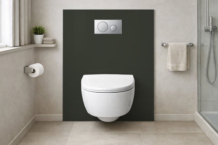 Toilettenrückwand Einfarbig RAL 6006 Grauoliv