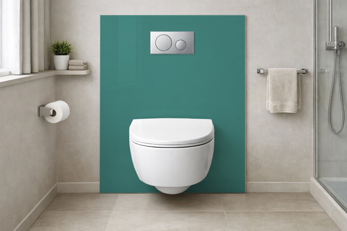 Toilettenrückwand Einfarbig RAL 6033 Minttürkis