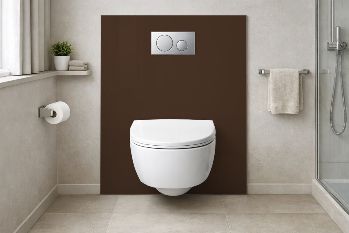 Toilettenrückwand Einfarbig RAL 8014 Sepiabraun