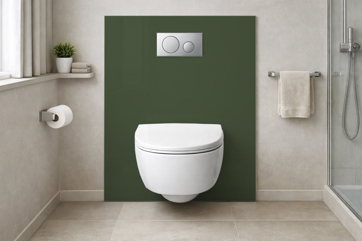 Toilettenrückwand Einfarbig RAL 6003 Olivgrün