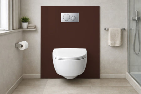 Toilettenrückwand Einfarbig RAL 8016 Mahagonibraun