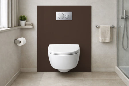 Toilettenrückwand Einfarbig RAL 8028 Terrabraun