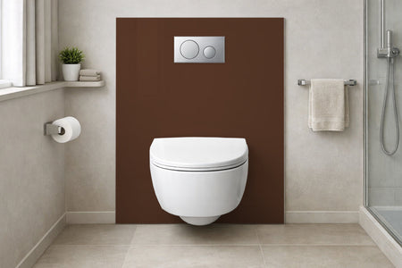 Toilettenrückwand Einfarbig RAL 8011 Nussbraun