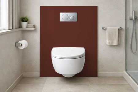 Toilettenrückwand Einfarbig RAL 8012 Rotbraun