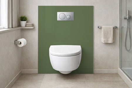 Toilettenrückwand Einfarbig RAL 6011 Resedagrün