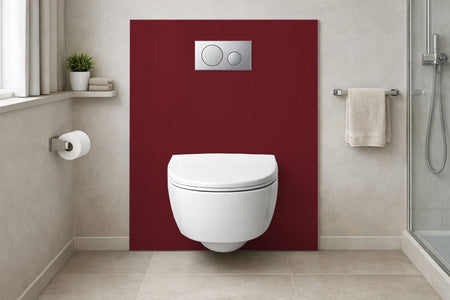 Toilettenrückwand Einfarbig RAL 3004 Purpurrot
