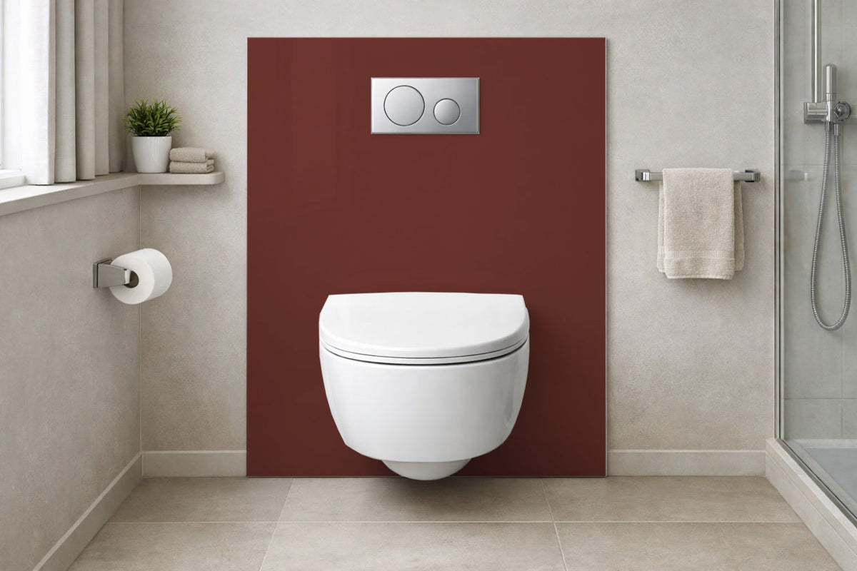 Toilettenrückwand Einfarbig RAL 3009 Oxidrot
