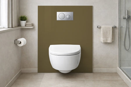 Toilettenrückwand Einfarbig RAL 7008 Khakigrau