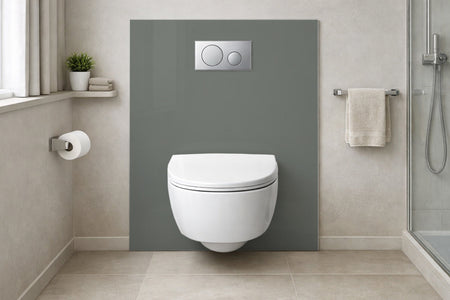 Toilettenrückwand Einfarbig RAL 7023 Betongrau