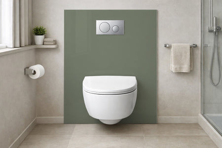 Toilettenrückwand Einfarbig RAL 7033 Zementgrau