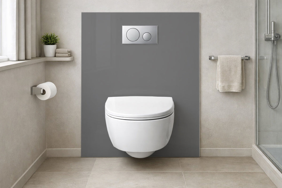Toilettenrückwand Einfarbig RAL 9023 Perldunkelgrau