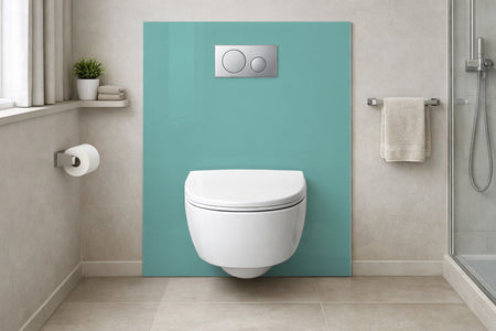 Toilettenrückwand Einfarbig RAL 6027 Lichtgrün 