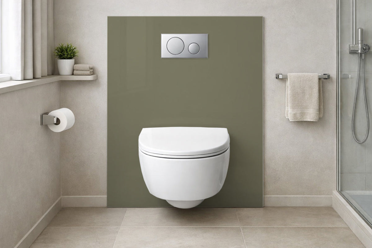 Toilettenrückwand Einfarbig RAL 7002 Olivgrau