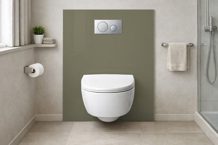 Toilettenrückwand Einfarbig RAL 7002 Olivgrau
