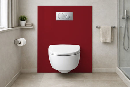 Toilettenrückwand Einfarbig RAL 3003 Rubinrot