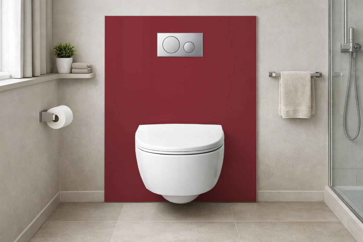 Toilettenrückwand Einfarbig RAL 3022 Perlrubinrot