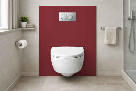 Toilettenrückwand Einfarbig RAL 3022 Perlrubinrot